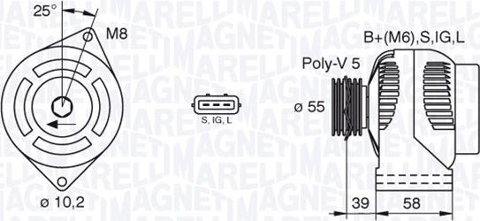 Magneti Marelli 063377437010 - Ģenerators ps1.lv