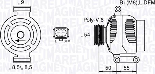 Magneti Marelli 063377425010 - Ģenerators ps1.lv