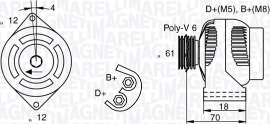 Magneti Marelli 063377032010 - Ģenerators ps1.lv