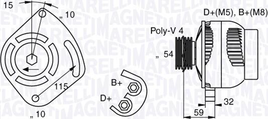 Magneti Marelli 063377001010 - Ģenerators ps1.lv