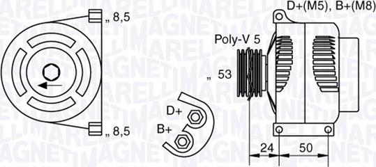 Magneti Marelli 063377002010 - Ģenerators ps1.lv