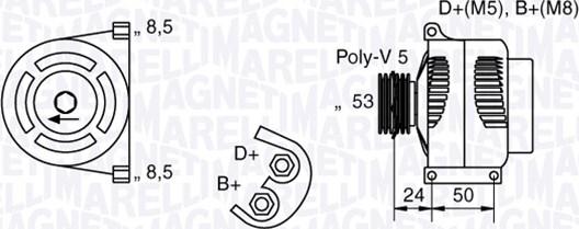 Magneti Marelli 063377007010 - Ģenerators ps1.lv