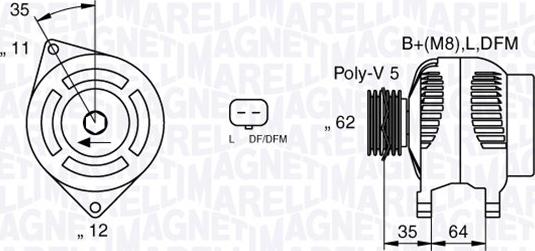 Magneti Marelli 063377015010 - Ģenerators ps1.lv