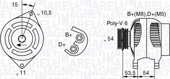 Magneti Marelli 063377016010 - Ģenerators ps1.lv