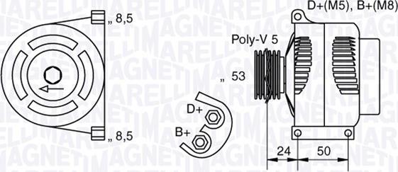 Magneti Marelli 063377010010 - Ģenerators ps1.lv