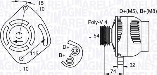 Magneti Marelli 063377011010 - Ģenerators ps1.lv