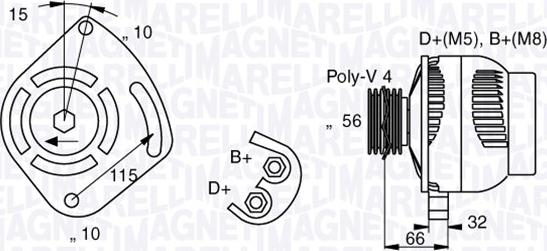 Magneti Marelli 063377012010 - Ģenerators ps1.lv