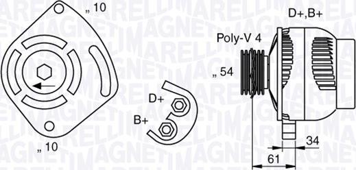 Magneti Marelli 063377030010 - Ģenerators ps1.lv