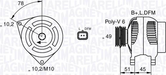 Magneti Marelli 063377301010 - Ģenerators ps1.lv