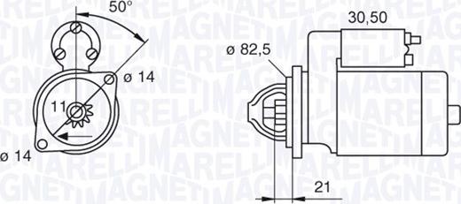 Magneti Marelli 063207138010 - Starteris ps1.lv