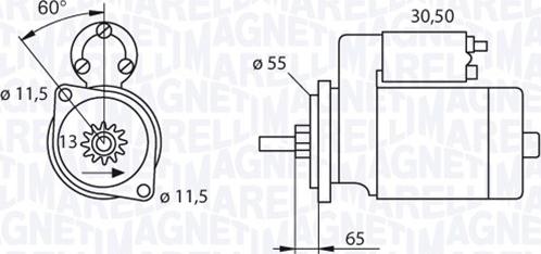 Magneti Marelli 063280050010 - Starteris ps1.lv