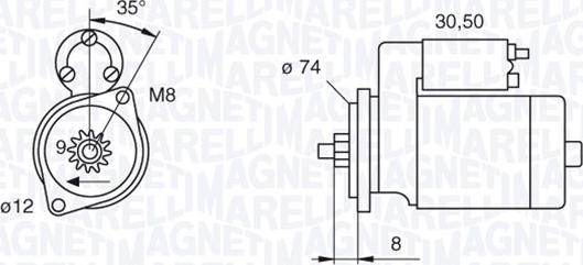 Magneti Marelli 063280058010 - Starteris ps1.lv