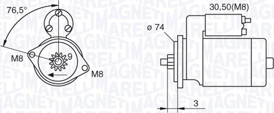 Magneti Marelli 063280052010 - Starteris ps1.lv