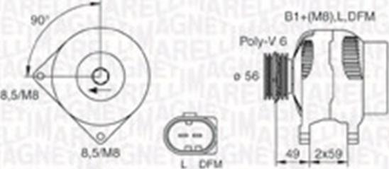 Magneti Marelli 063731378010 - Ģenerators ps1.lv