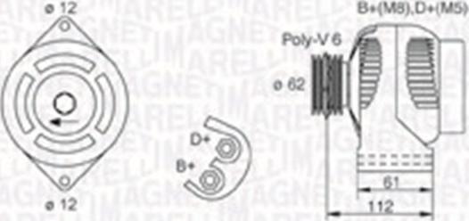 Magneti Marelli 063731884010 - Ģenerators ps1.lv