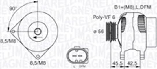 Magneti Marelli 063730001010 - Ģenerators ps1.lv