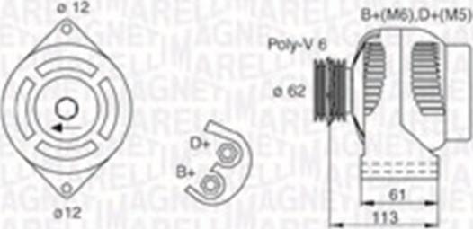 Magneti Marelli 063730008010 - Ģenerators ps1.lv