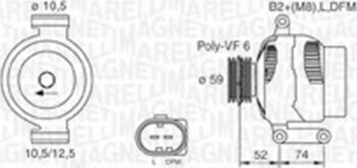 Magneti Marelli 063730003010 - Ģenerators ps1.lv