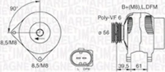 Magneti Marelli 063731394010 - Ģenerators ps1.lv