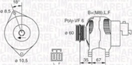 Magneti Marelli 063730010010 - Ģenerators ps1.lv