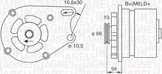 Magneti Marelli 063730013010 - Ģenerators ps1.lv