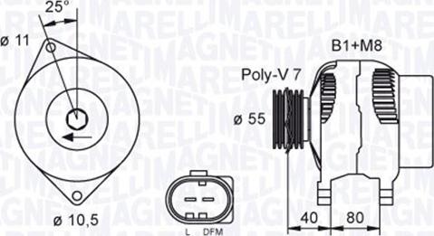 Magneti Marelli 063731700010 - Ģenerators ps1.lv