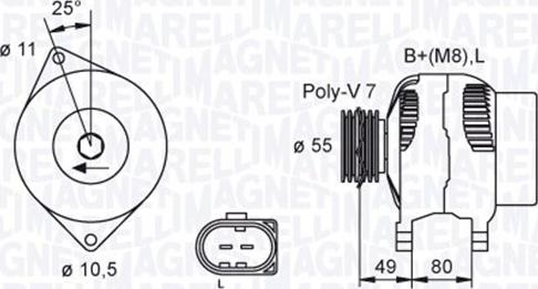 Magneti Marelli 063730036010 - Ģenerators ps1.lv