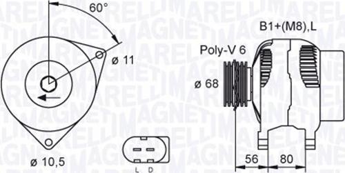 Magneti Marelli 063731557010 - Ģenerators ps1.lv