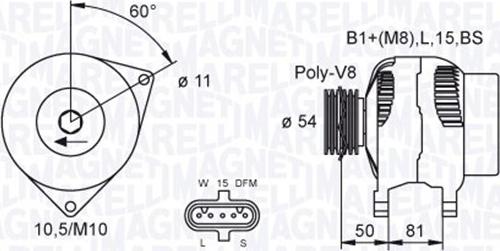 Magneti Marelli 063731812010 - Ģenerators ps1.lv