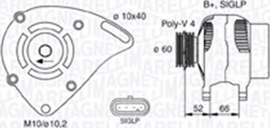 Magneti Marelli 063731253010 - Ģenerators ps1.lv