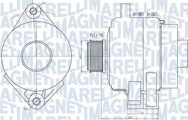 Magneti Marelli 063731995010 - Ģenerators ps1.lv