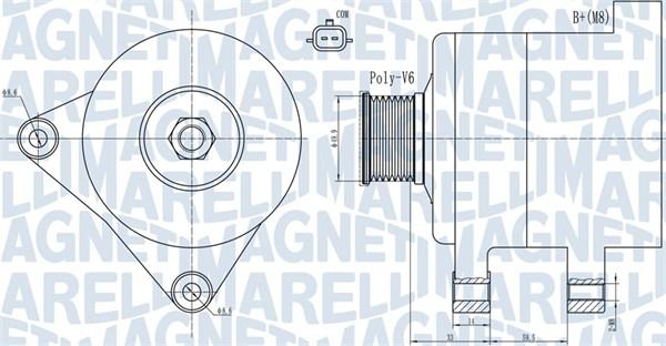 Magneti Marelli 063731945010 - Ģenerators ps1.lv