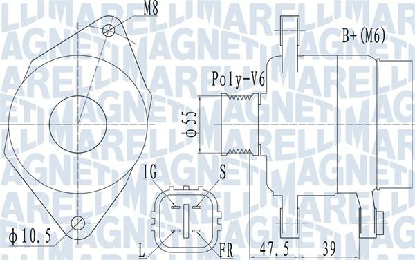 Magneti Marelli 063731942010 - Ģenerators ps1.lv