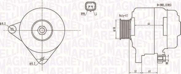 Magneti Marelli 063731959010 - Ģenerators ps1.lv