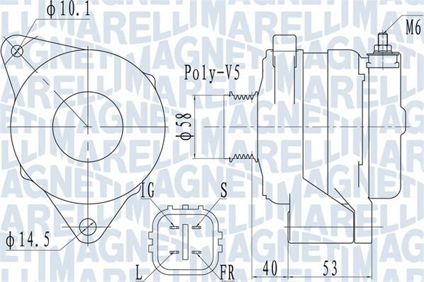 Magneti Marelli 063731950010 - Ģenerators ps1.lv