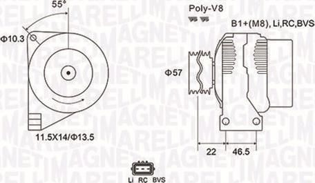 Magneti Marelli 063731958010 - Ģenerators ps1.lv