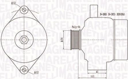 Magneti Marelli 063731952010 - Ģenerators ps1.lv