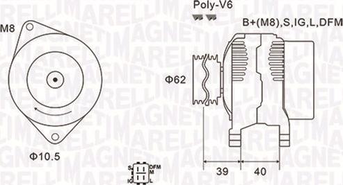 Magneti Marelli 063731964010 - Ģenerators ps1.lv