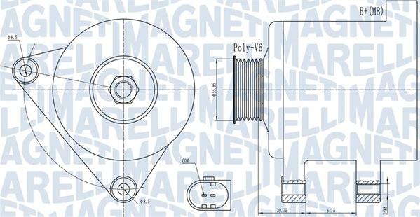 Magneti Marelli 063731910010 - Ģenerators ps1.lv