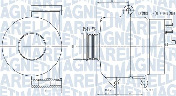 Magneti Marelli 063731935010 - Ģenerators ps1.lv