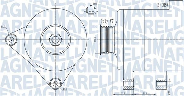 Magneti Marelli 063731936010 - Ģenerators ps1.lv