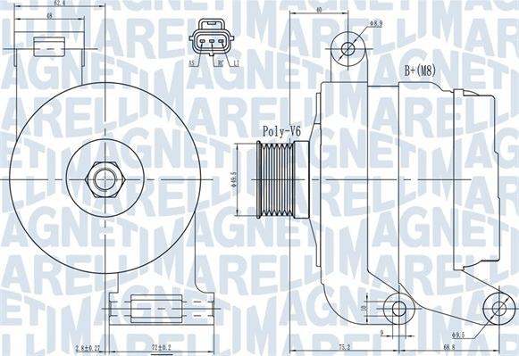 Magneti Marelli 063731931010 - Ģenerators ps1.lv