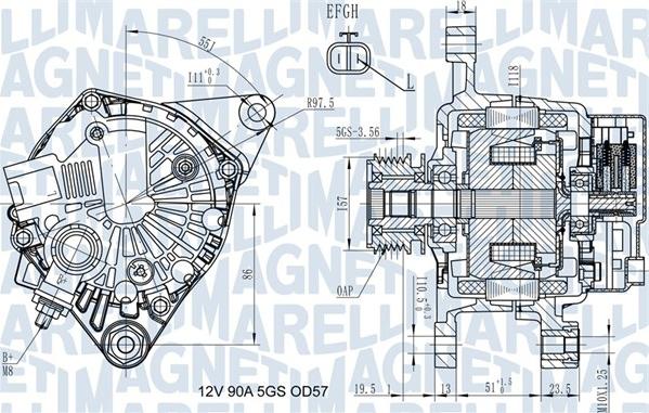 Magneti Marelli 063731938010 - Ģenerators ps1.lv