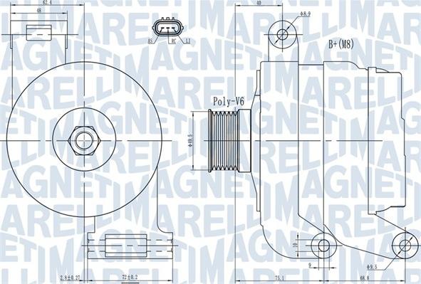 Magneti Marelli 063731926010 - Ģenerators ps1.lv