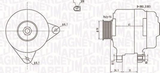 Magneti Marelli 063731921010 - Ģenerators ps1.lv
