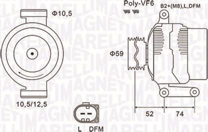 Magneti Marelli 063731928010 - Ģenerators ps1.lv