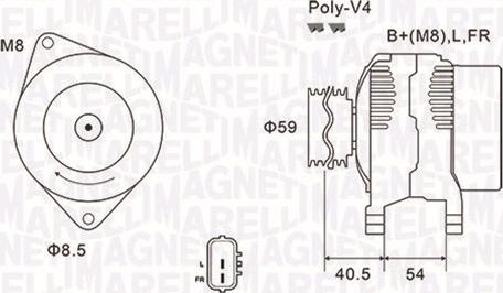 Magneti Marelli 063731927010 - Ģenerators ps1.lv