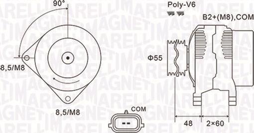 Magneti Marelli 063731974010 - Ģenerators ps1.lv