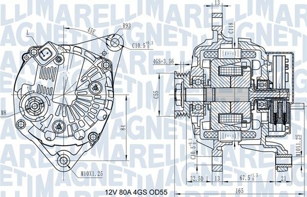 Magneti Marelli 063731977010 - Ģenerators ps1.lv