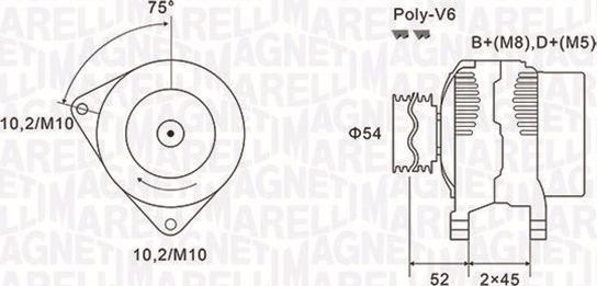 Magneti Marelli 063731496010 - Ģenerators ps1.lv